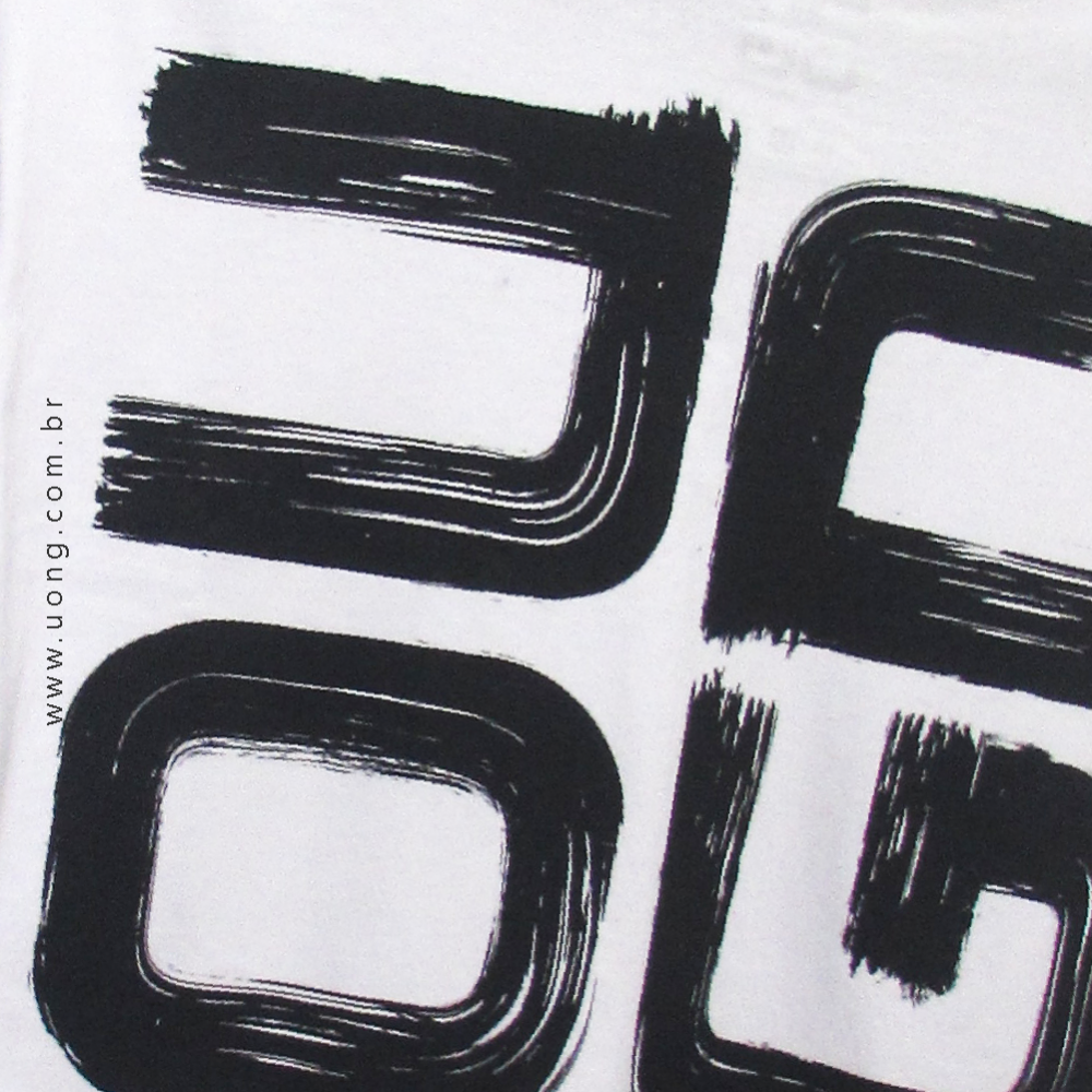 Camiseta Branca - Logo Efeito Pincel 