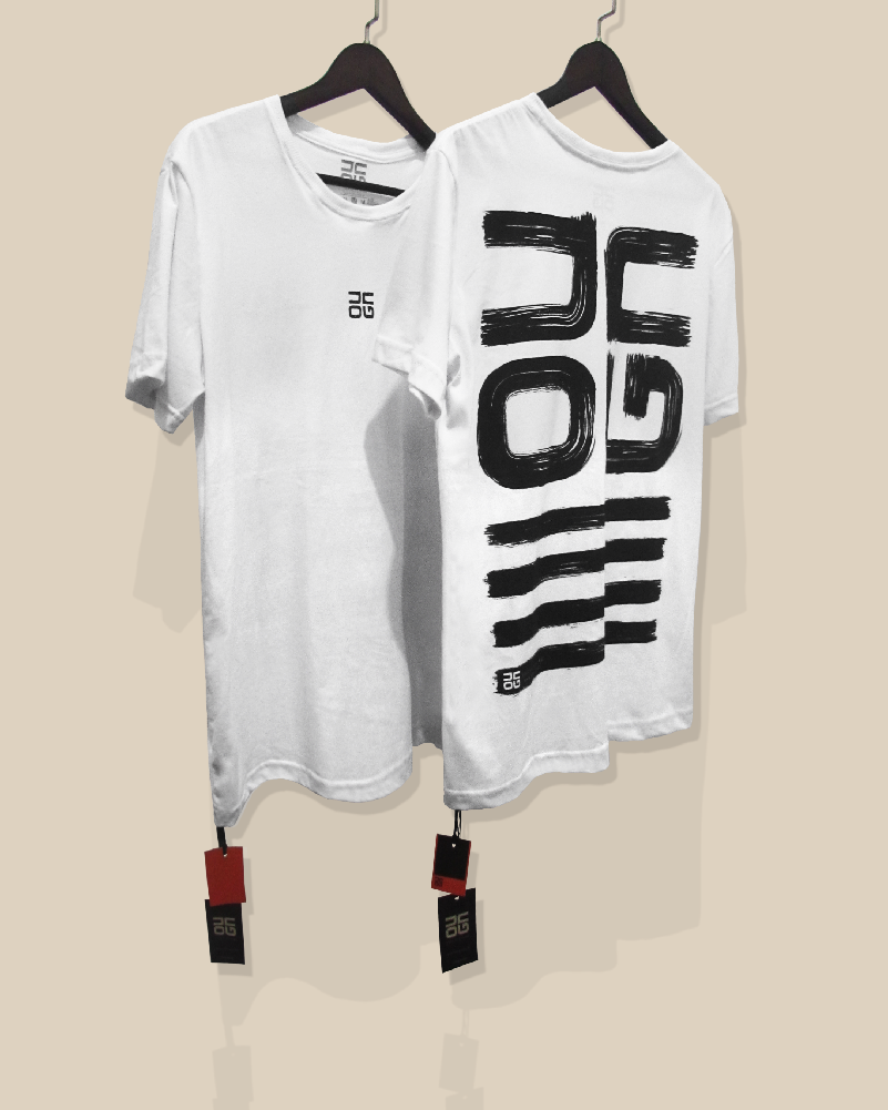 Camiseta Branca - Logo Efeito Pincel 